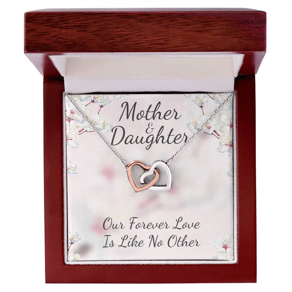Gift For Mother And Daughter Interlocking Hearts Necklace