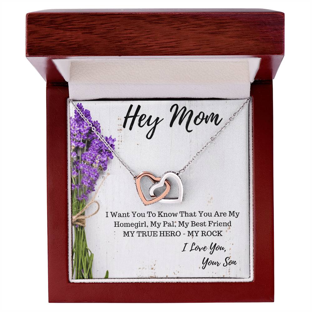 Gift For Mom - Gift For Mothers Day Interlocking Hearts Necklace