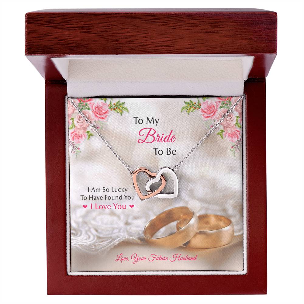 To My Bride To Be . Interlocking Hearts Gold Rings Design Interlocking Hearts Necklace