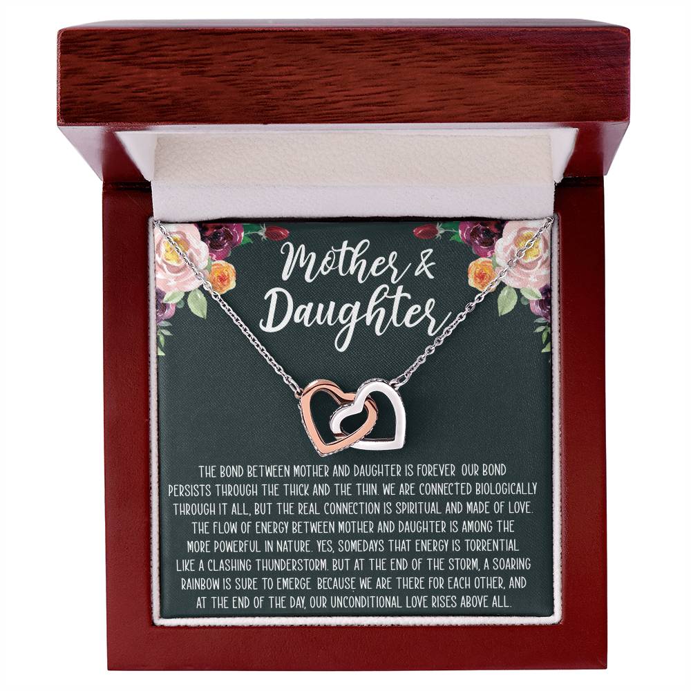 Mother & Daughter Interlocking Hearts Necklace