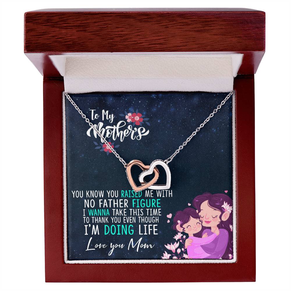 Gift For Single Mom - Necklace Interlocking Hearts Necklace