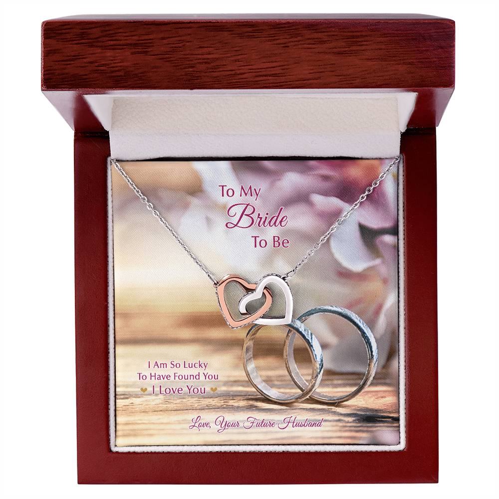 To My Bride To Be . Interlocking Hearts Silver Rings Design Interlocking Hearts Necklace