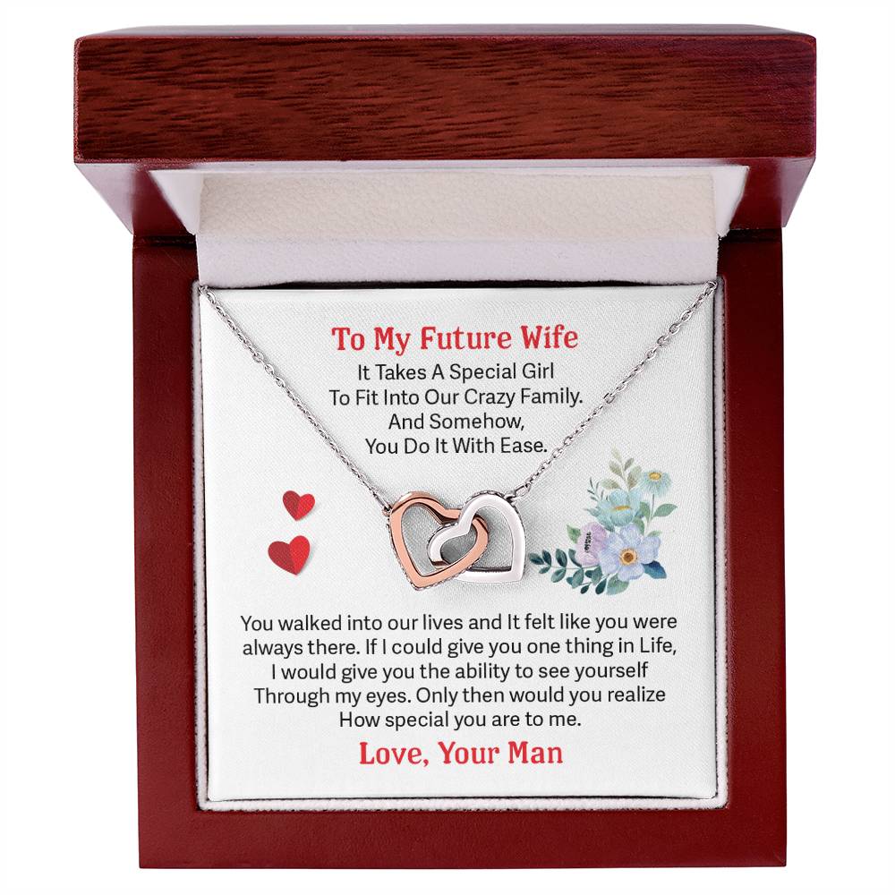 Gift For Future Wife - Interlocking Heart Necklace Interlocking Hearts Necklace
