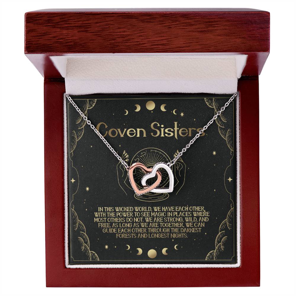 Coven Sisters Interlocking Interlocking Hearts Necklace