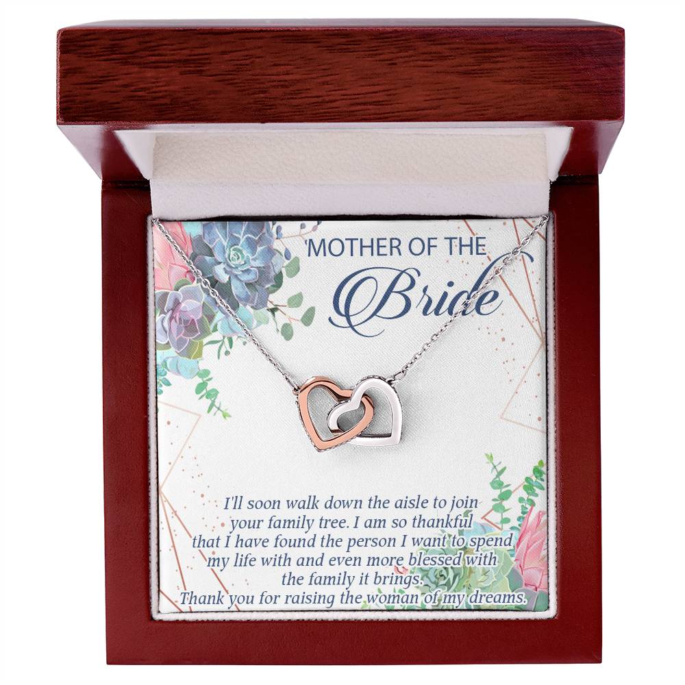 Mother Of The Bride Gift From Groom Mother Of The Bride Interlocking Heart Necklace Custom Mother Of The Bride Mother Of The Bride Gift Interlocking Hearts Necklace