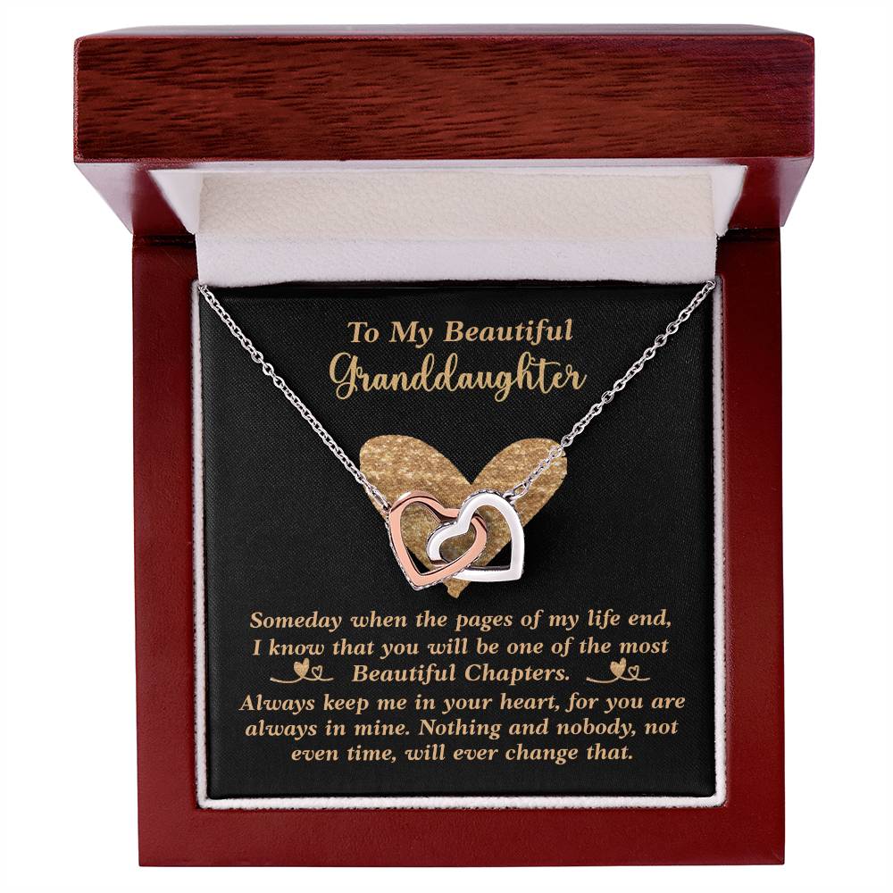 Granddaughter Necklace Interlocking Hearts Necklace