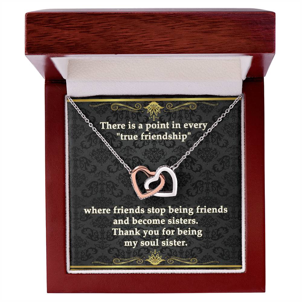 Interlocking Hearts Necklace - Eudora Collection