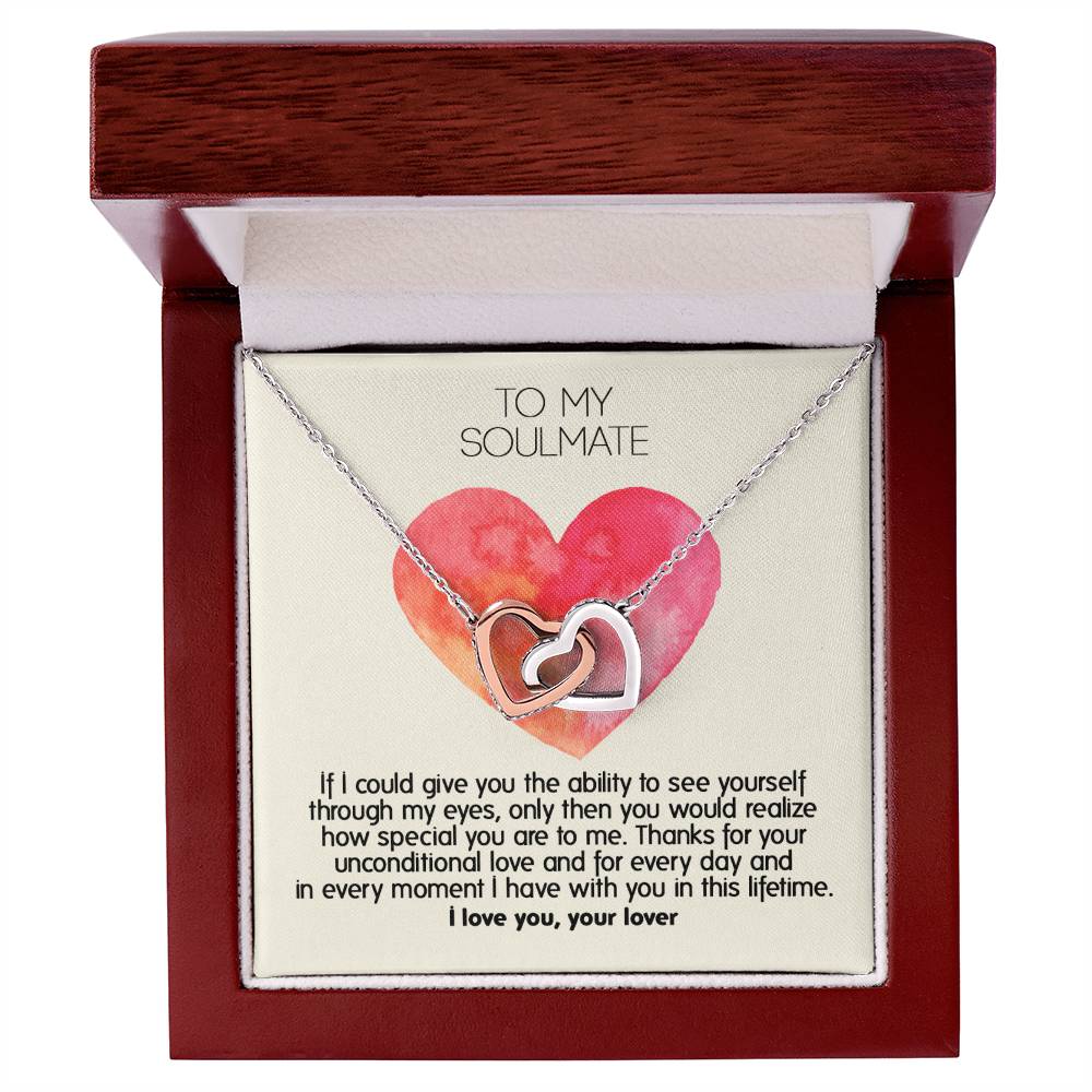 Unique Necklace For Your Soulmate - Give The Gift Of Love Interlocking Hearts Necklace