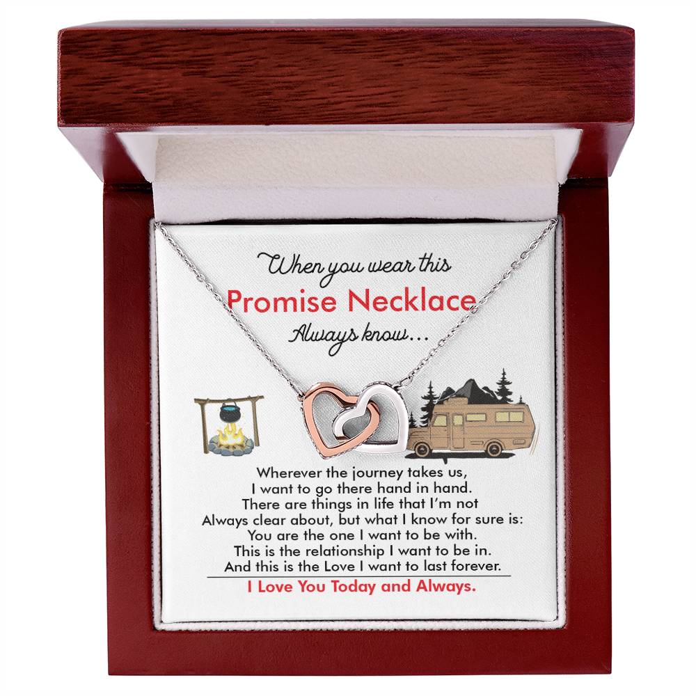 Camping Girl - Interlocking Heart Necklace Interlocking Hearts Necklace