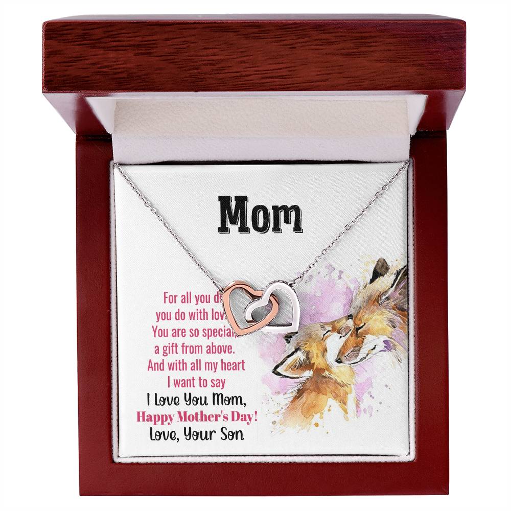Gift For Mom - Mom You Are So Special Interlocking Hearts Necklace