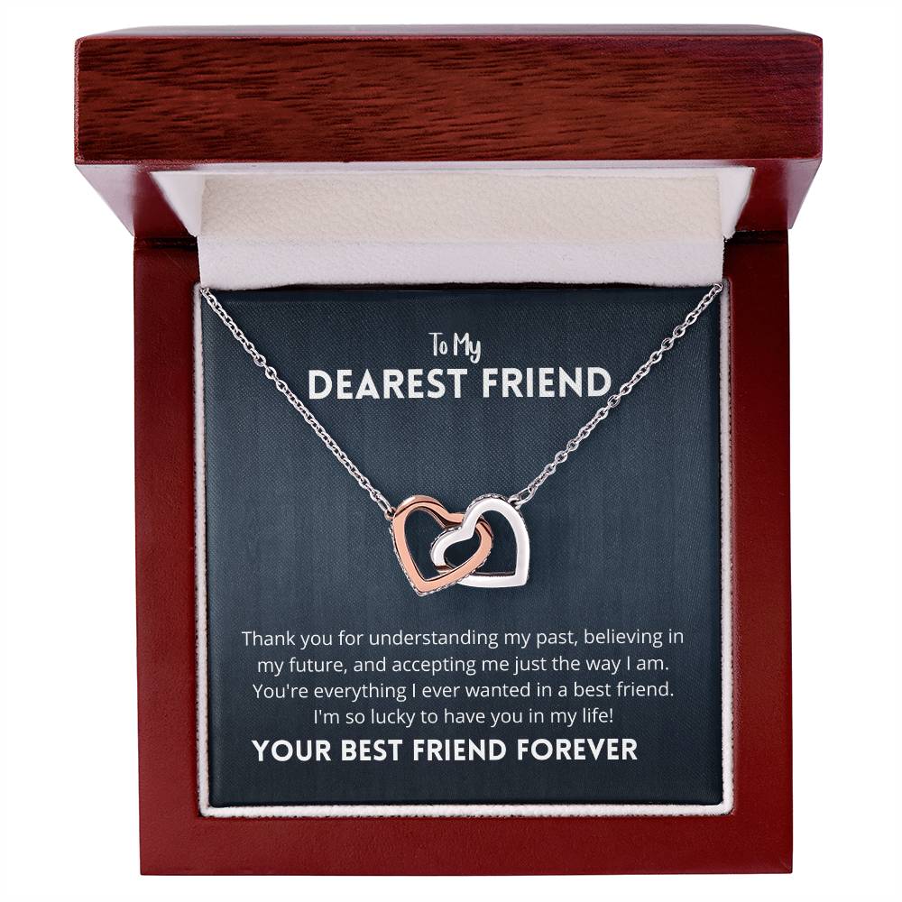Thanks For Understanding My Past Necklace Interlocking Hearts Necklace