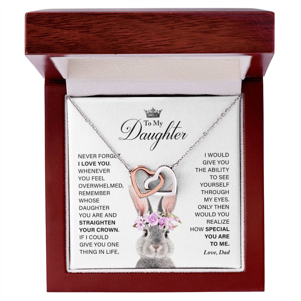 Daughter - How Special You Are To Me- Necklace Interlocking Hearts Necklace