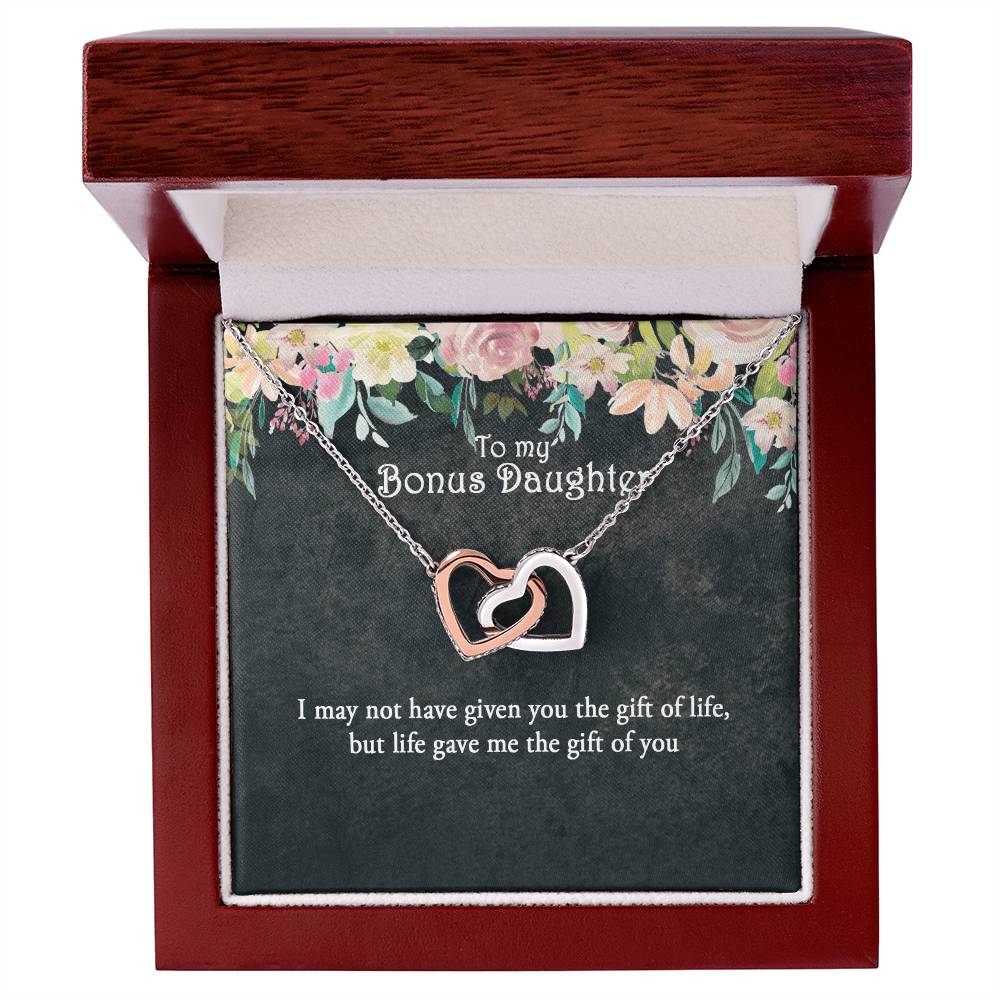 Bonus Daughter Gift Step Daughter Gift Stepdaughter Necklace Daughter Jewelry Step Daughter Birthday Interlocking Hearts Necklace