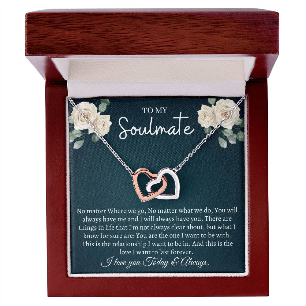 Interlocking Necklace Soulmate Interlocking Hearts Necklace
