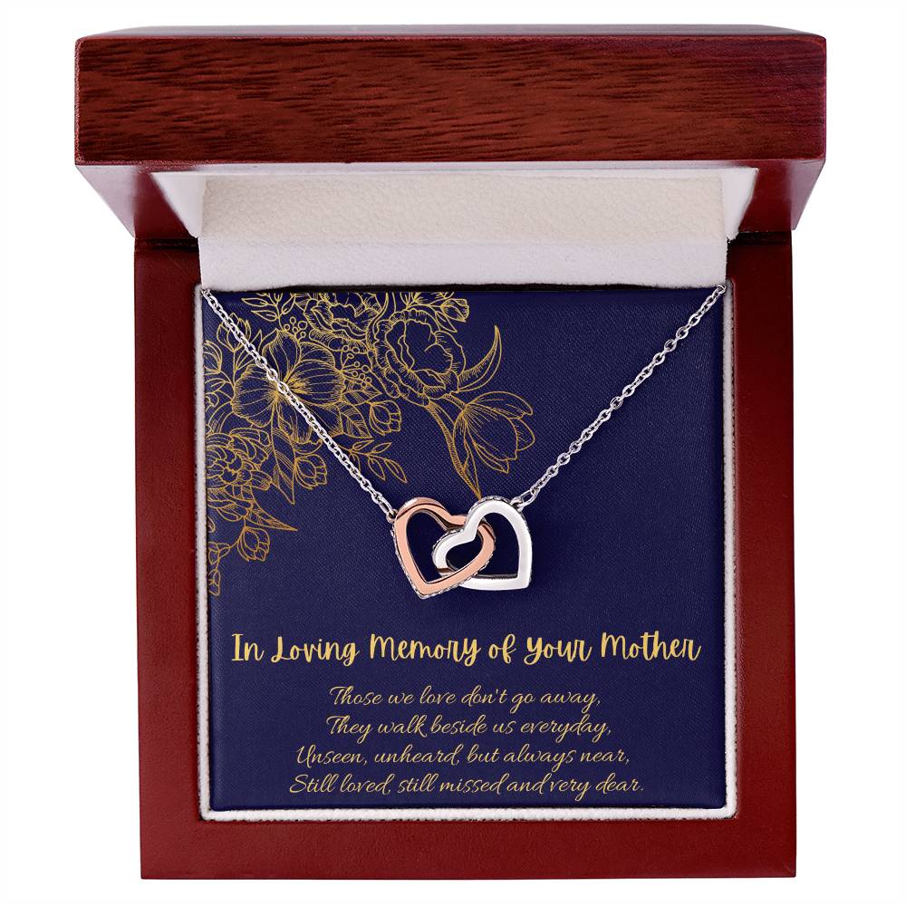 In Loving Memory Of Your Mother - Interlocking Necklace Interlocking Hearts Necklace