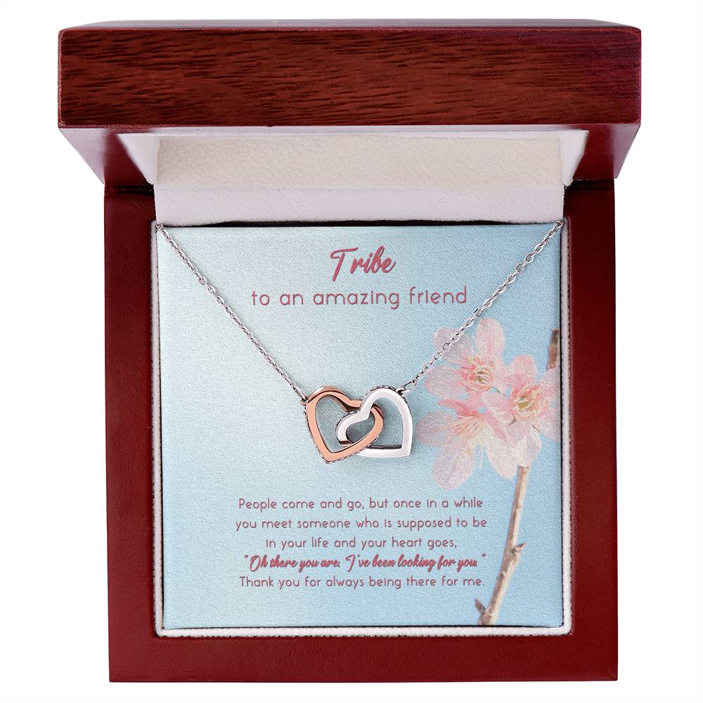 Best Friend Gift Best Friend Necklace Best Friend Distance Gifts Best Friend Birthday Gift - To My Best Friend Hearts Necklace Interlocking Hearts Necklace