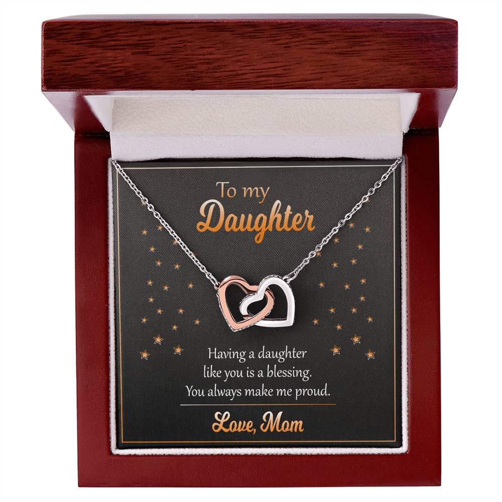 Necklace For Daughter Perfect Birthday Gift From Mom Interlocking Hearts Necklace