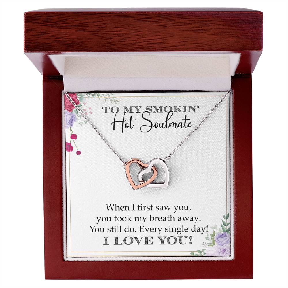 Gift For Girlfriend- Interlocking Heart Necklace Interlocking Hearts Necklace