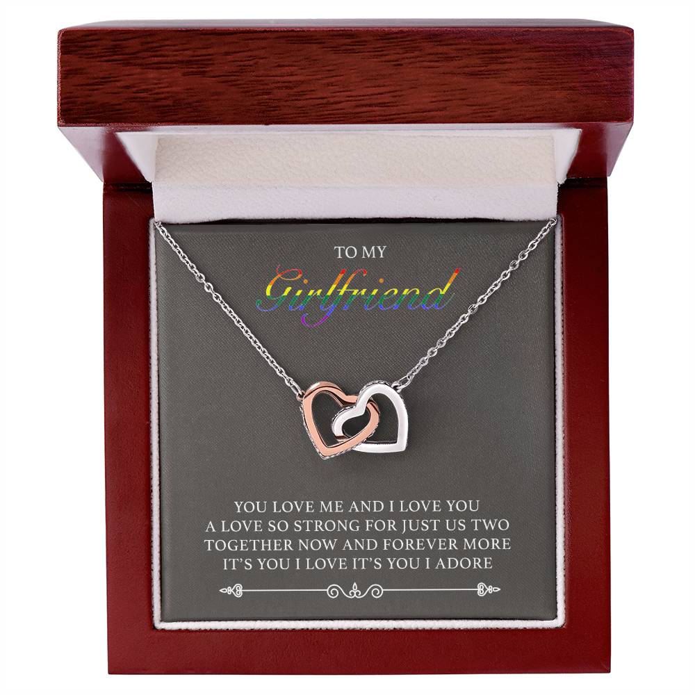 You Love Me And I Love You Interlocking Hearts Necklace