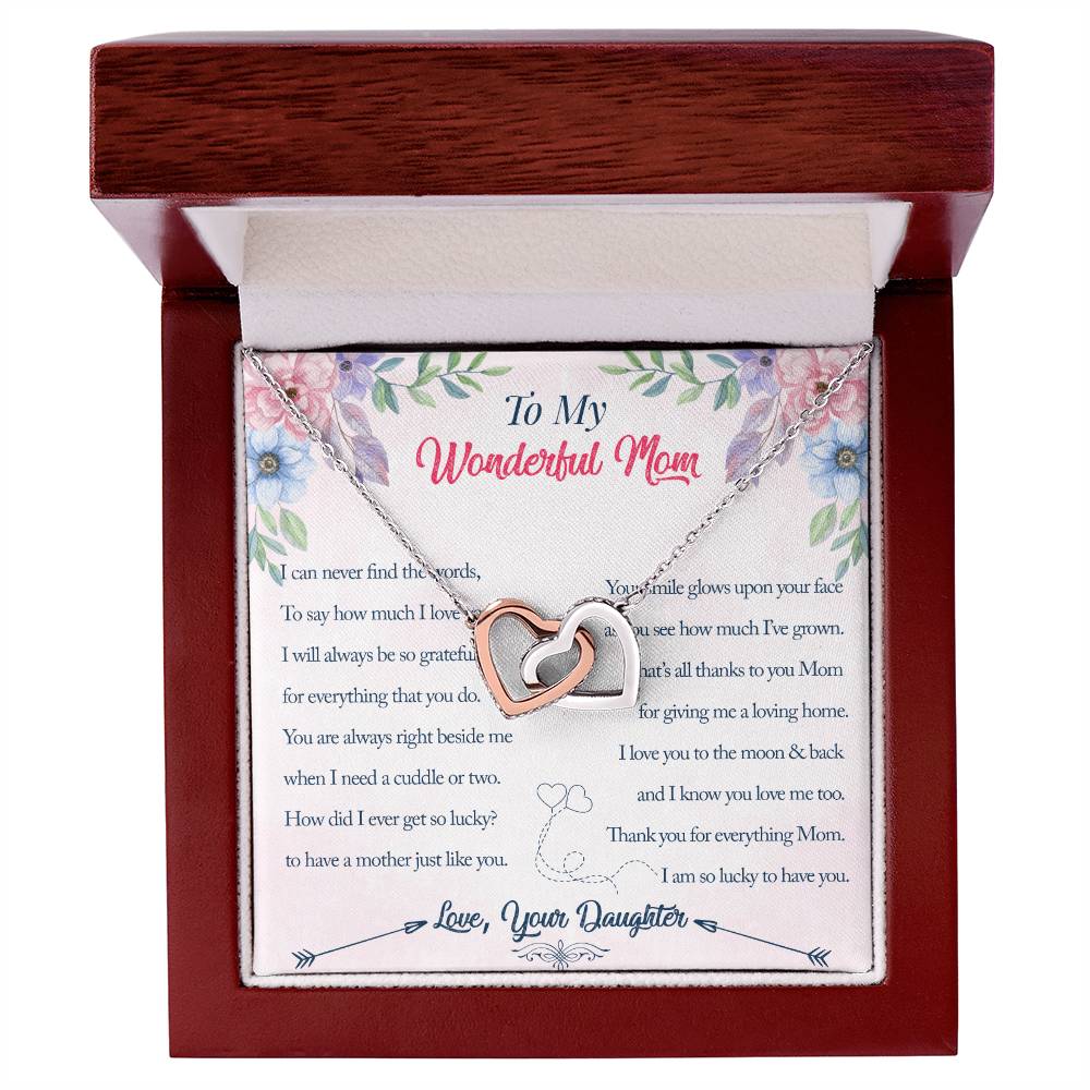 Interlocking Hearts Daughter To Mom I Can Never Find The Words Interlocking Hearts Necklace