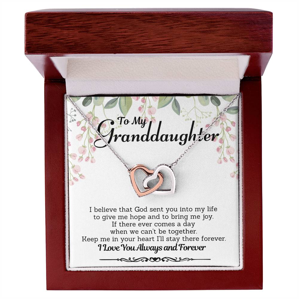 Interlocking Hearts Necklace-To My Granddaughter