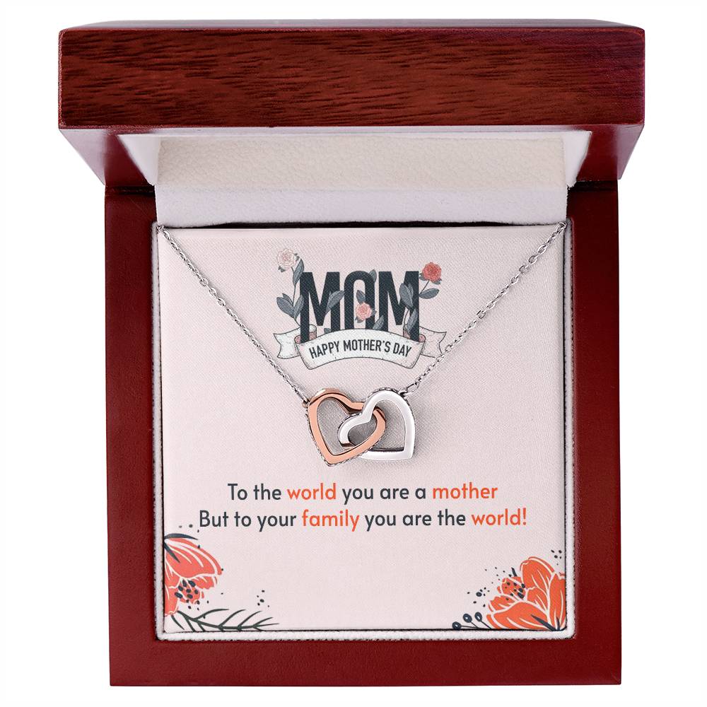 Happy Mother'S Day Interlocking Hearts Necklace