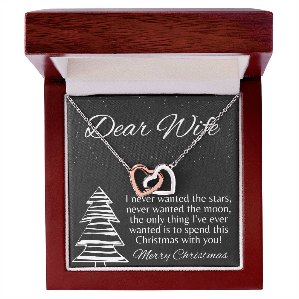 Wife Christmas Gift Christmas Gift For Wife Gift For Wife Birthday Wife Birthday Gift Wife Gift From Husband Wife Necklace Gift Interlocking Hearts Necklace