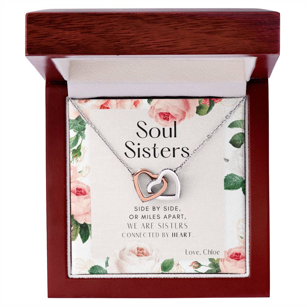 Soul Sisters Interlocking Hearts Necklace
