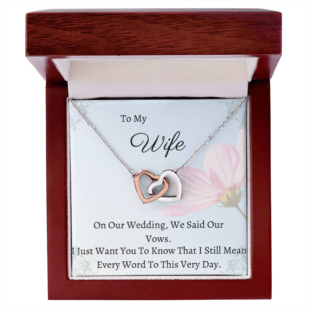 I Still Mean Every Word Interlocking Hearts Necklace