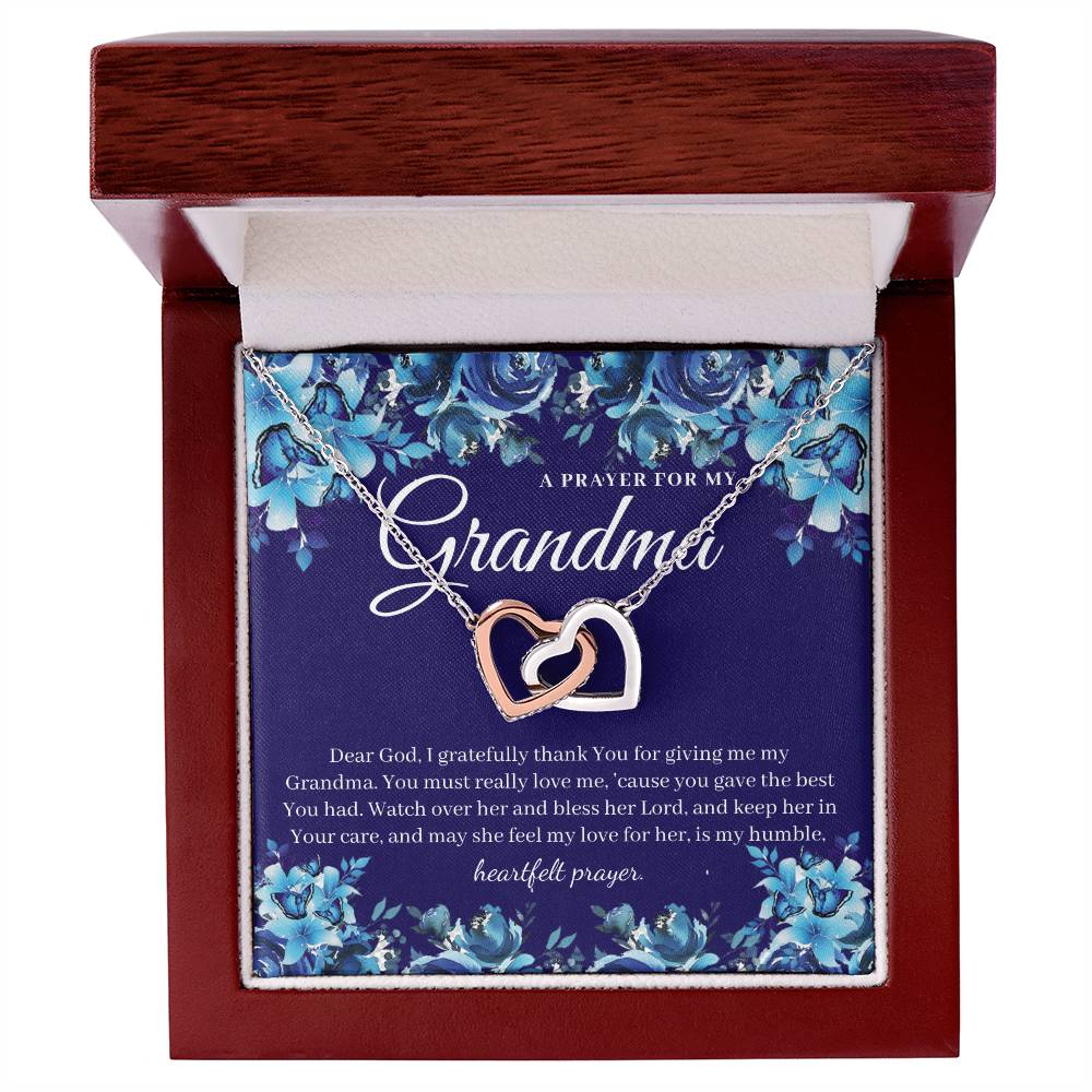 A Prayer For My Grandma - Interlocking Heart Necklace Interlocking Hearts Necklace