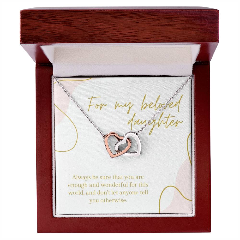 For My Beloved Daughter 👧🥰 - Interlocked Hearts Interlocking Hearts Necklace