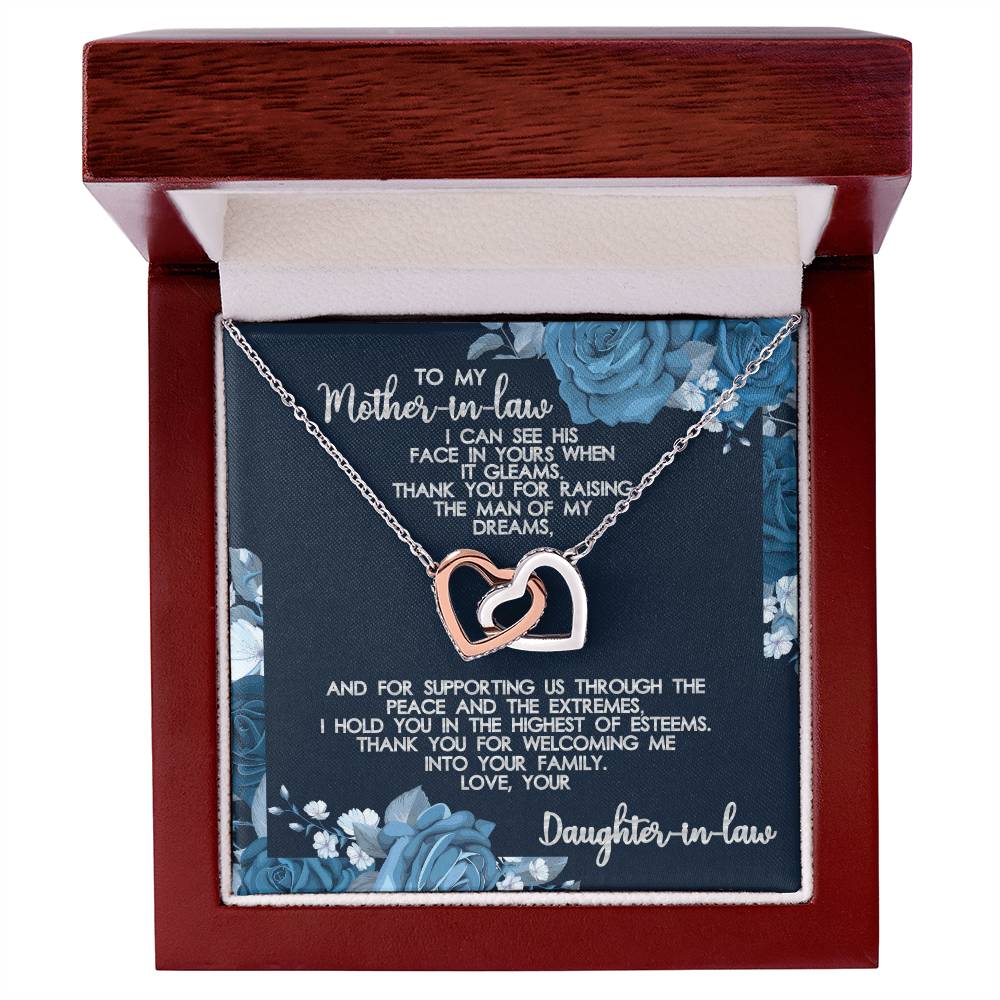 Mother-In-Law Interlocking Hearts Necklace
