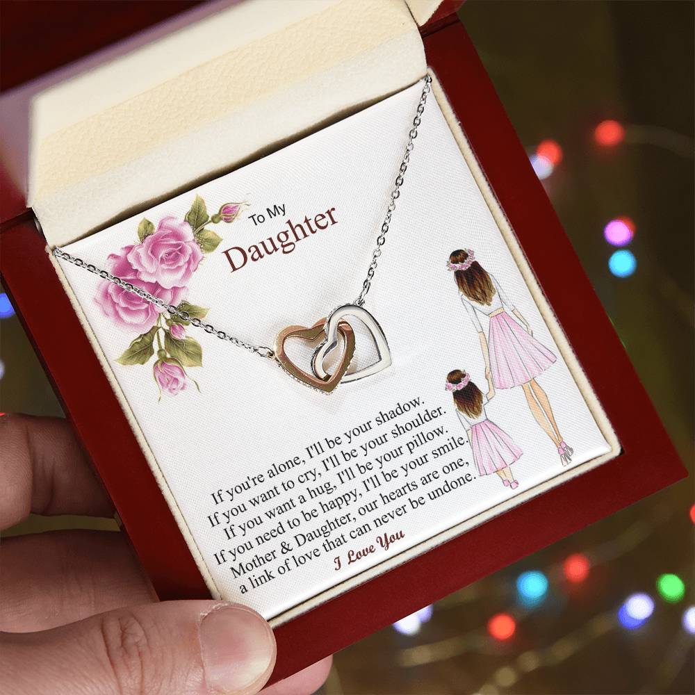 Gift For Daughter From Mon Daughter - Necklace Interlocking Hearts Necklace