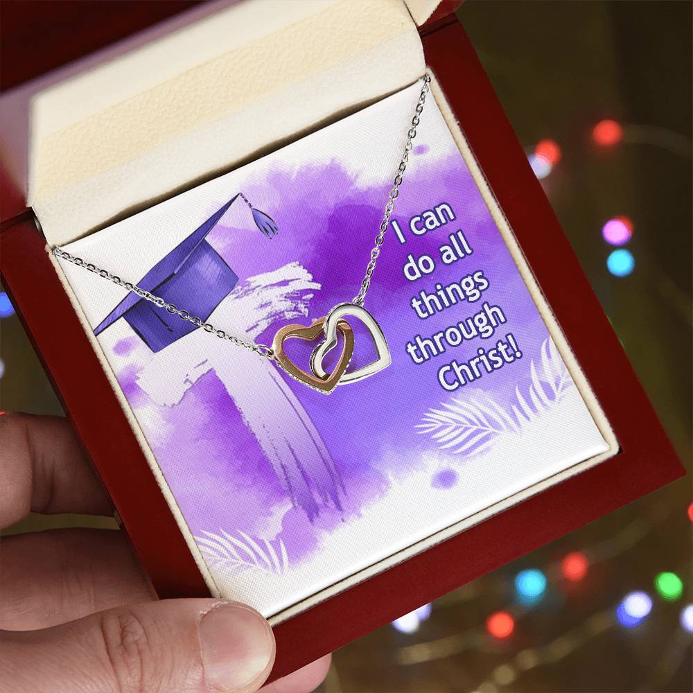 Interlocked Heart Neckless - Graduation Day Interlocking Hearts Necklace