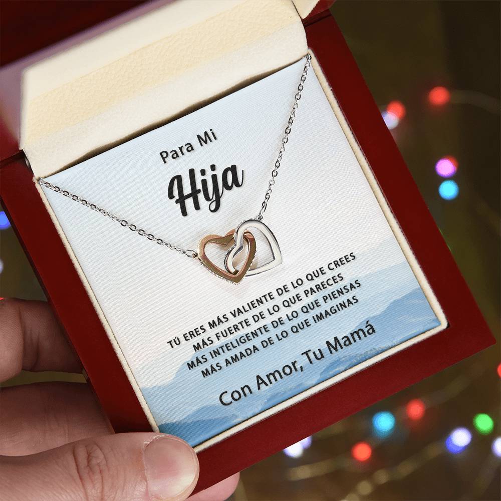 Mas Amada De Lo Que Imaginas Interlocking Hearts Necklace