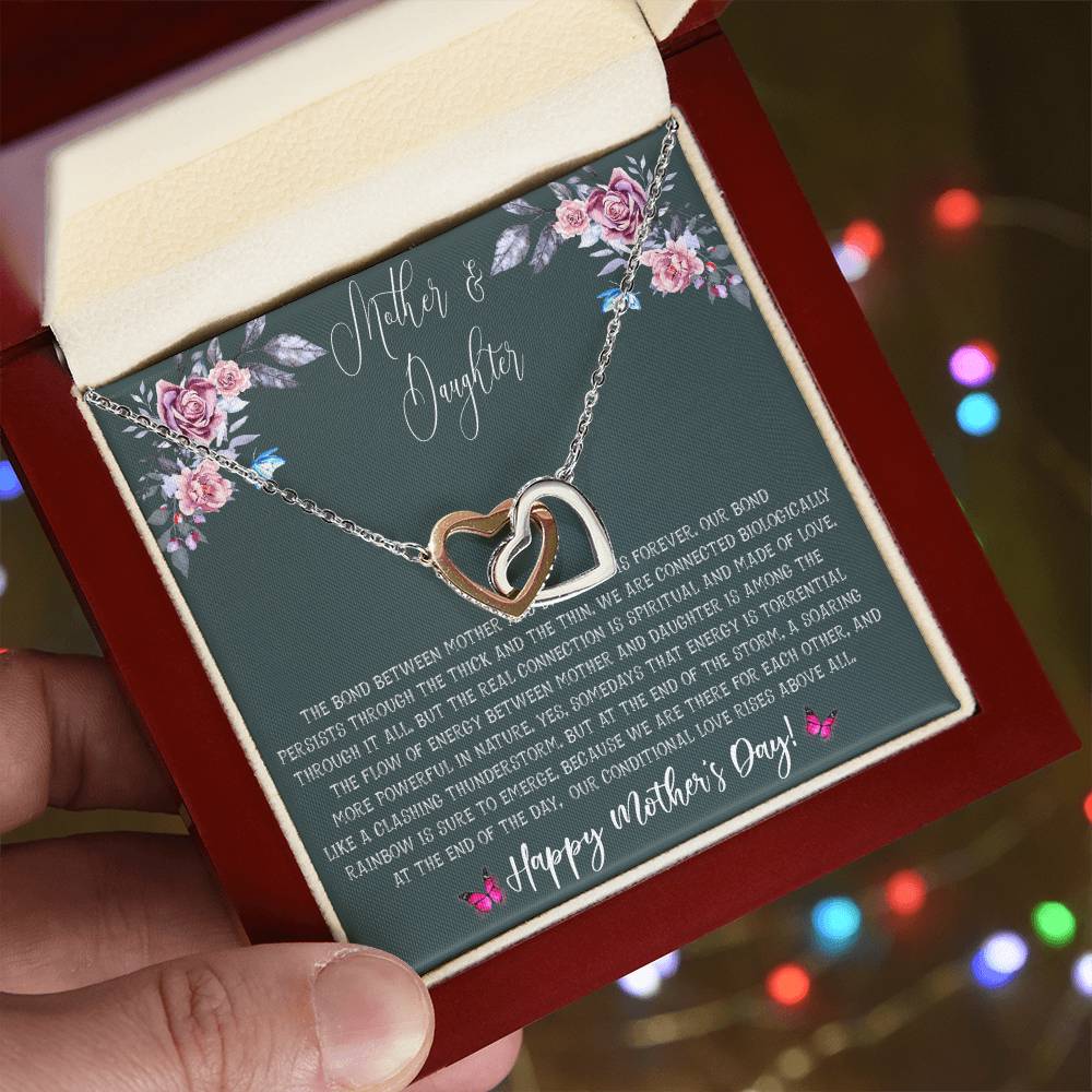 Mother'S Day Gift From Daughter - Mother Daughter Necklace Gifts For Mom Mom Necklace Interlocking Hearts Necklace