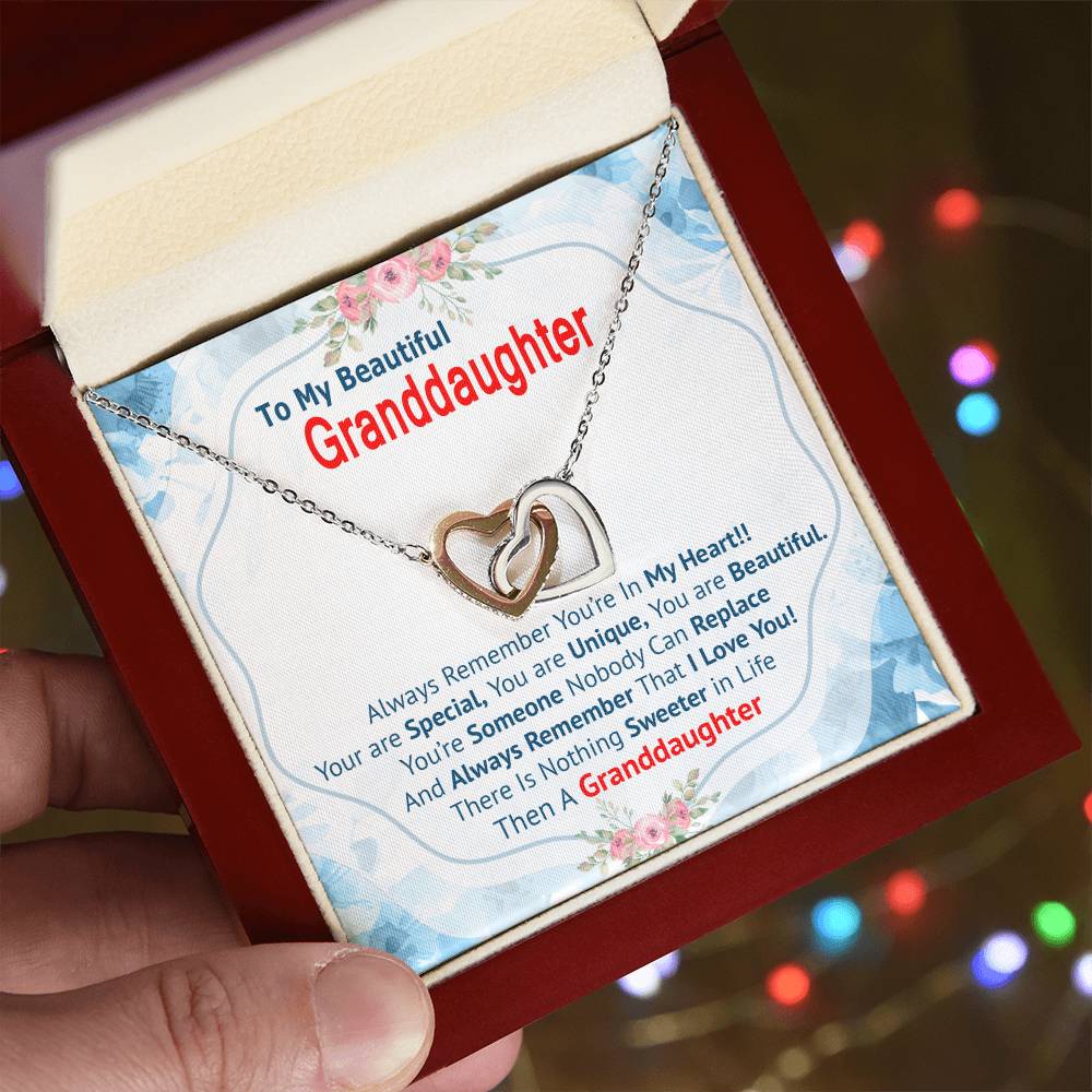 Perfect Gift For Granddaughter Interlocking Hearts Necklace