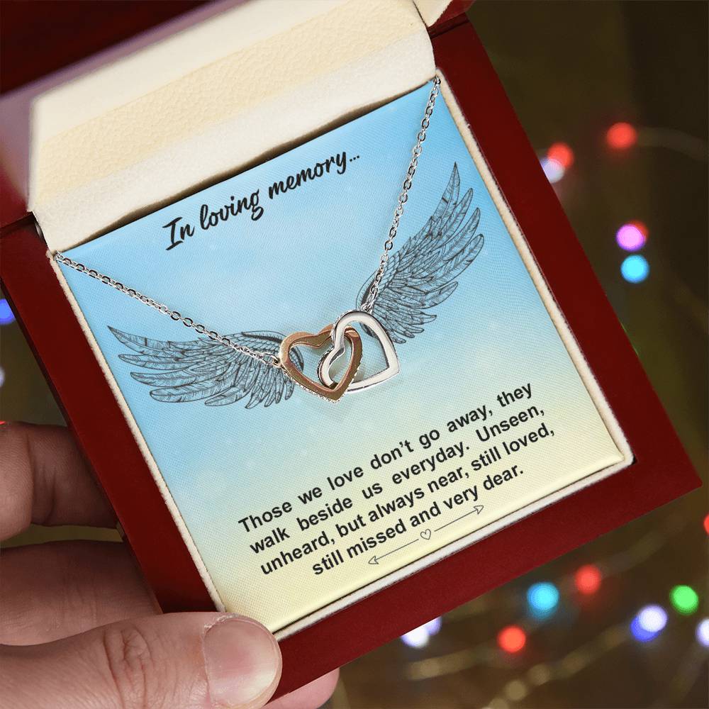 Interlocked Hearts Necklace - Loving Memories Interlocking Hearts Necklace