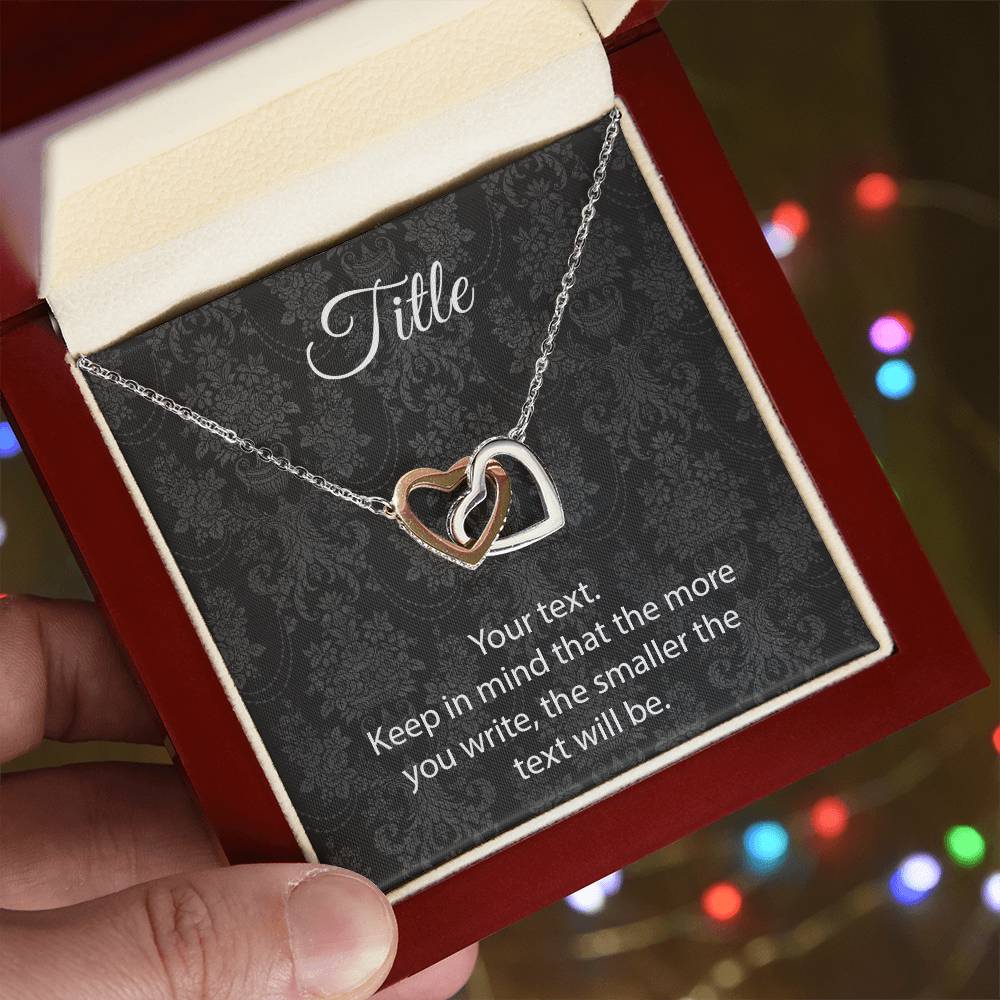 Custom Interlocking Hearts Interlocking Hearts Necklace