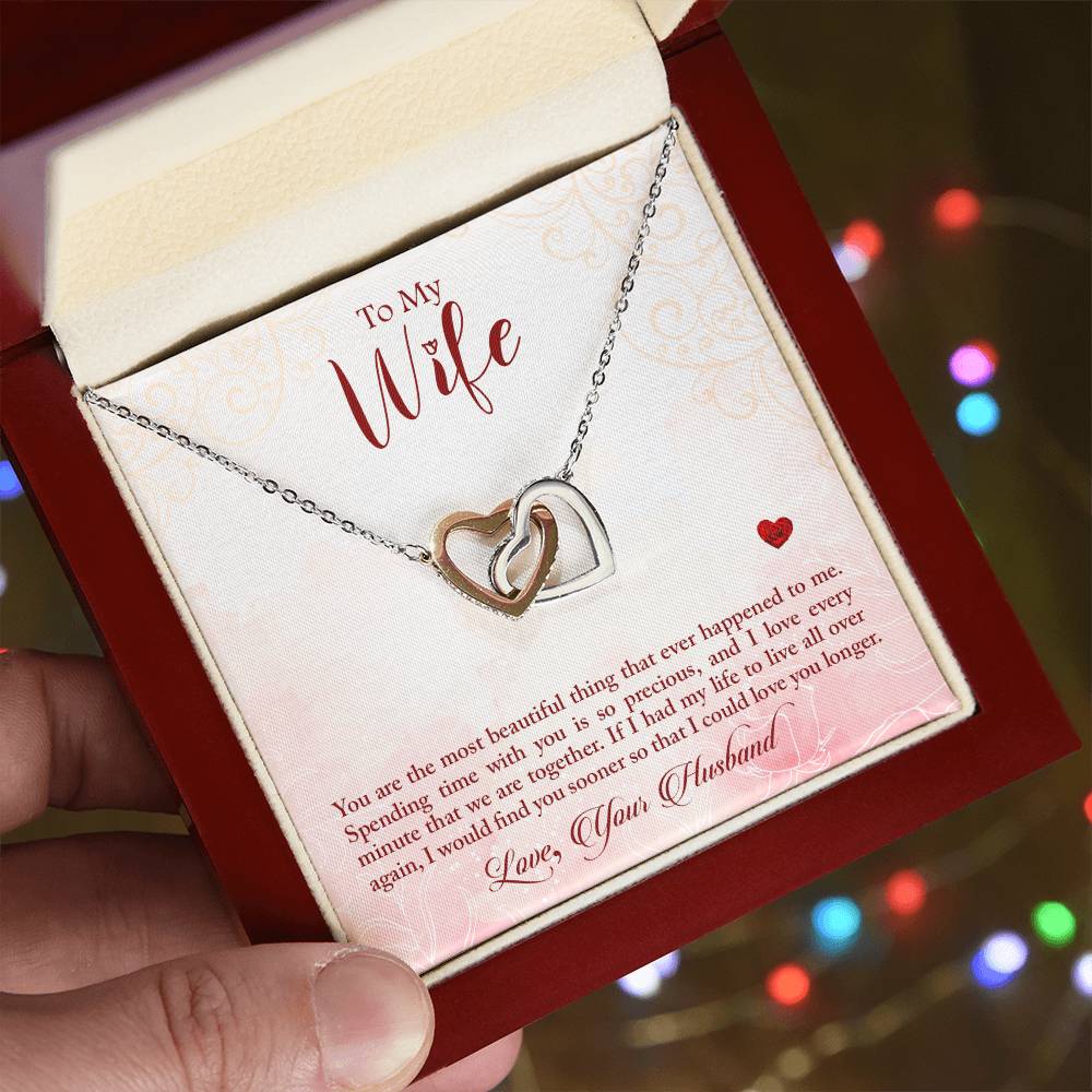 Interlocking Hearts Necklace Anniversary Gift For Wife Gift For Her From Husband Gift For Her Mothers Day Gift Valentines Day Gift Gifts For Wife Christmas Gift