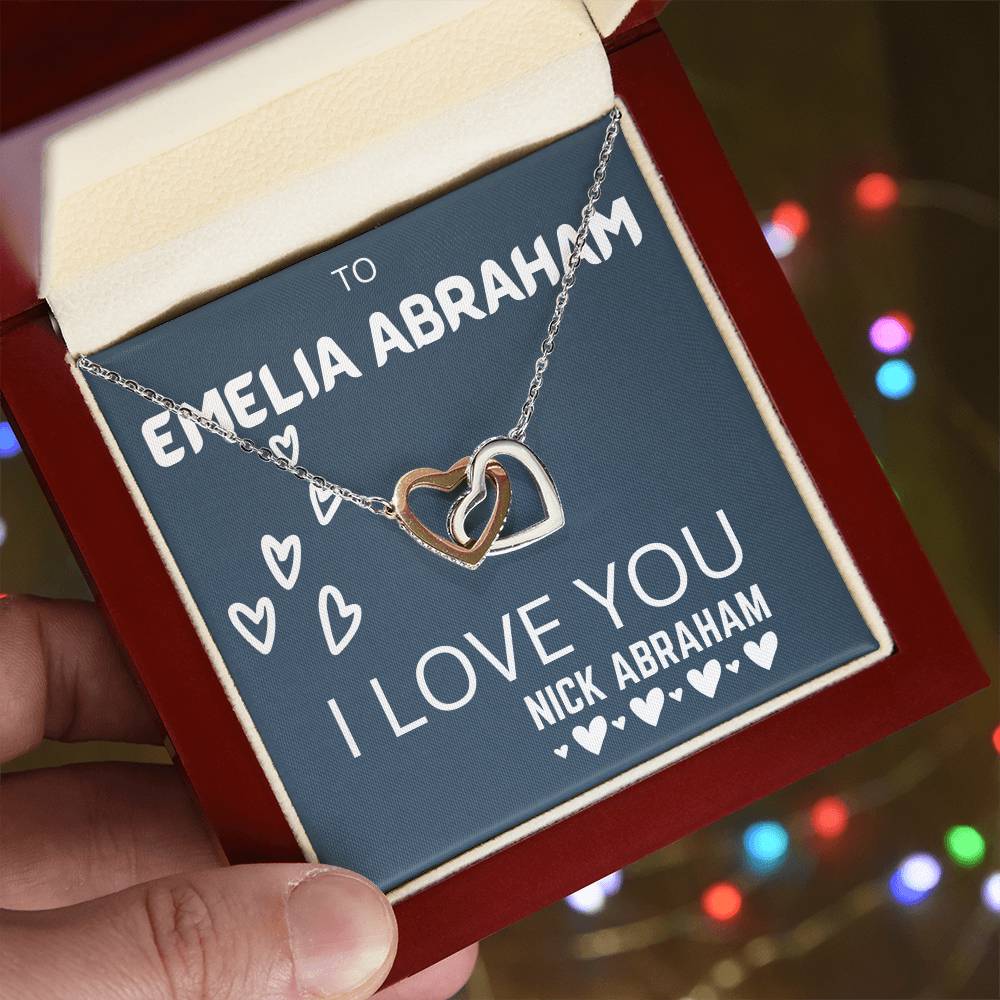 Interlocked Necklace Interlocking Hearts Necklace