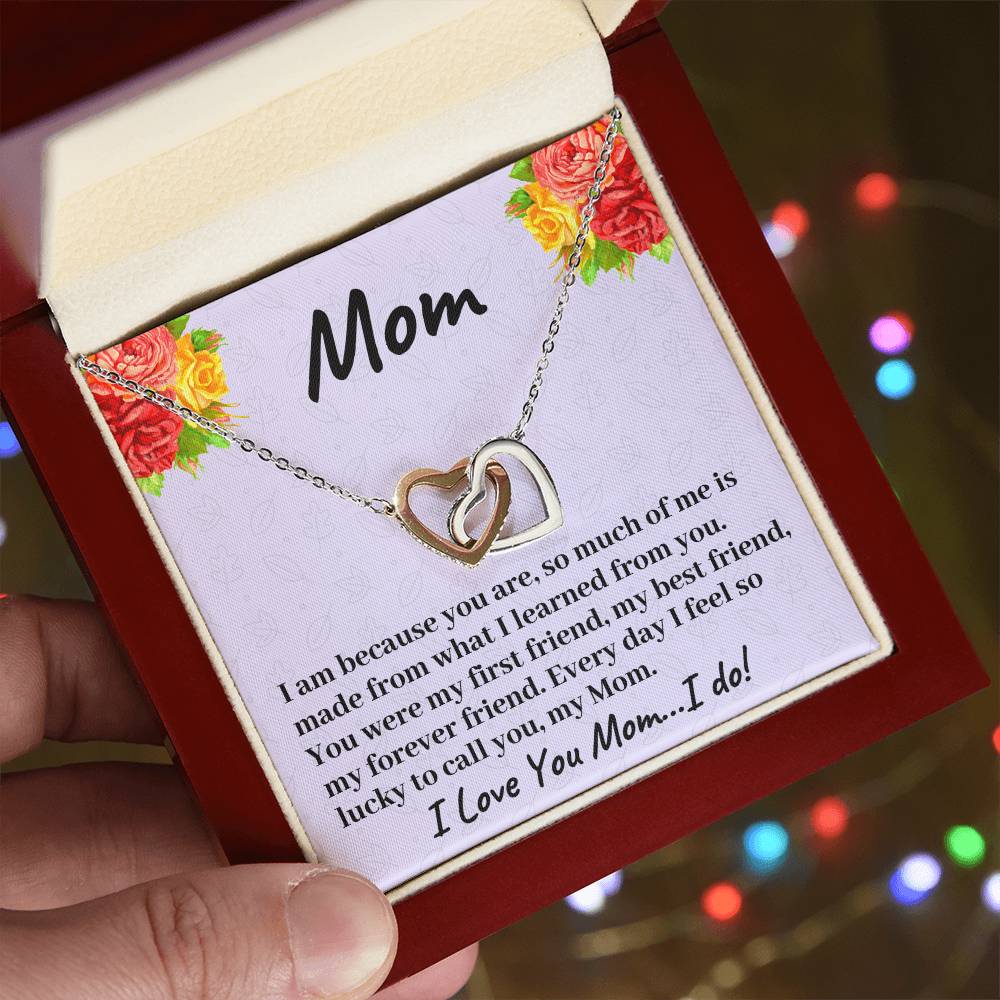 You Were My First Friend My Best Friend And My Forever Friend - Necklace Interlocking Hearts Necklace