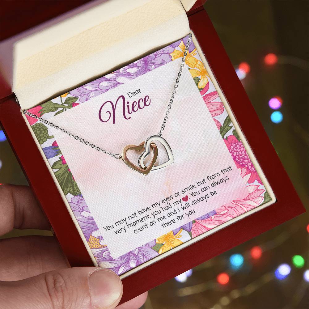 Interlocking Hearts Necklace For Niece