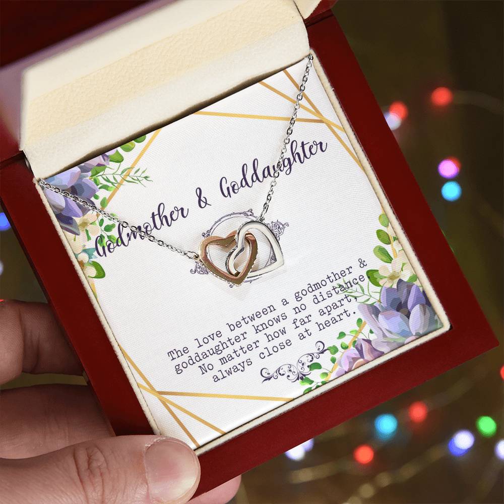Godmother And Goddaughter Necklacegodmother & Goddaughter Gift Custom Godmother Necklaceinterlocking Hearts Necklace Gift For Godmother