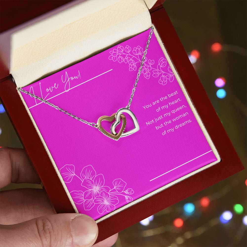 I Love You Linked Hearts Necklace Gift For Wife Interlocking Hearts Necklace
