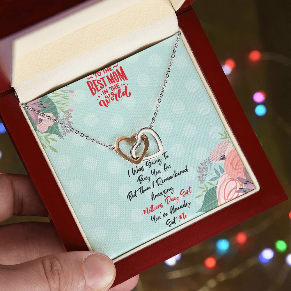 Mothers Day Gift For Mom Mothers Day Gift From Son Mothers Day Gift From Daughter Mothers Day Necklace Interlocking Hearts Necklace