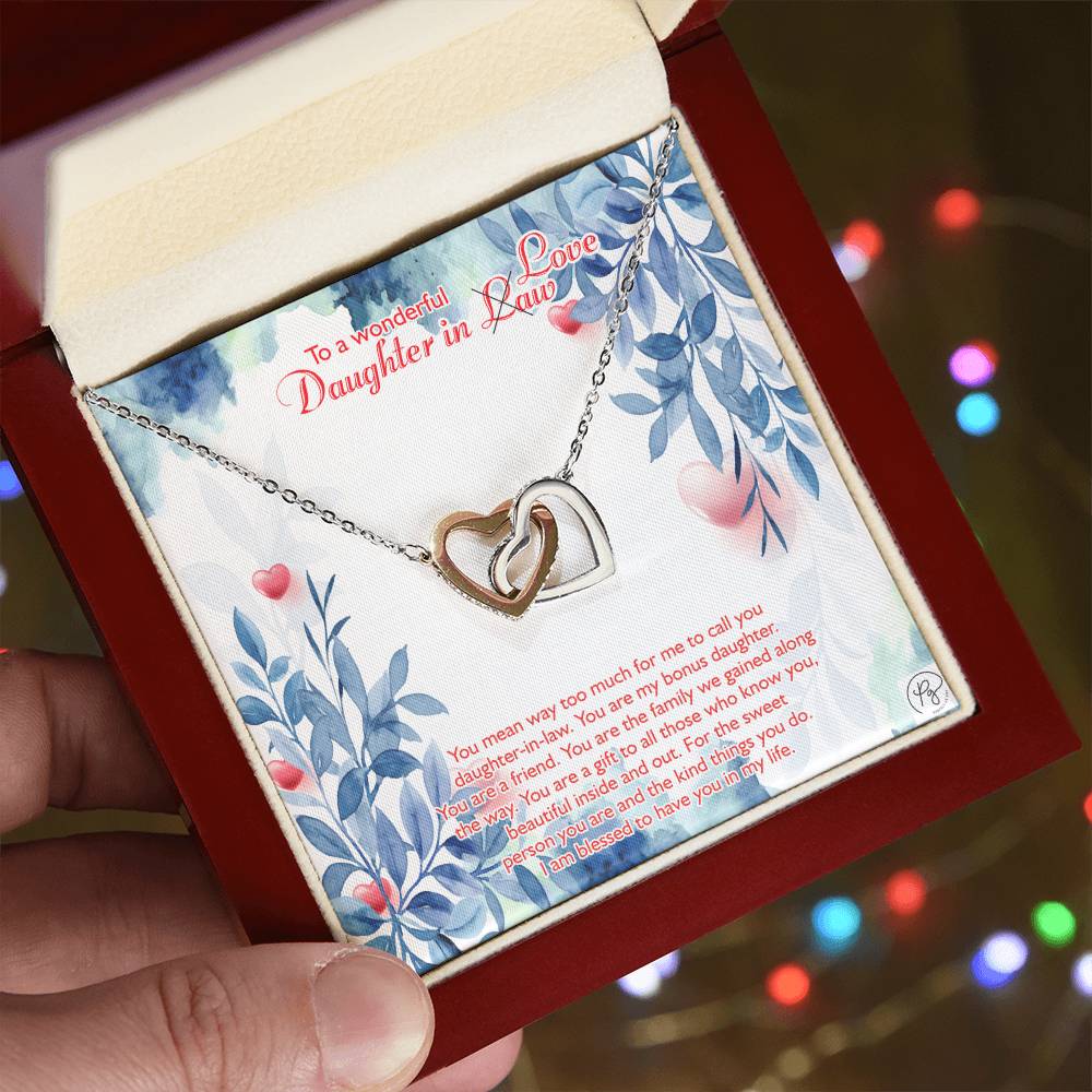Perfect Us Gifts To Our Daughter-In-Law Gift On Wedding Day💍💍💍 Interlocking Hearts Necklace