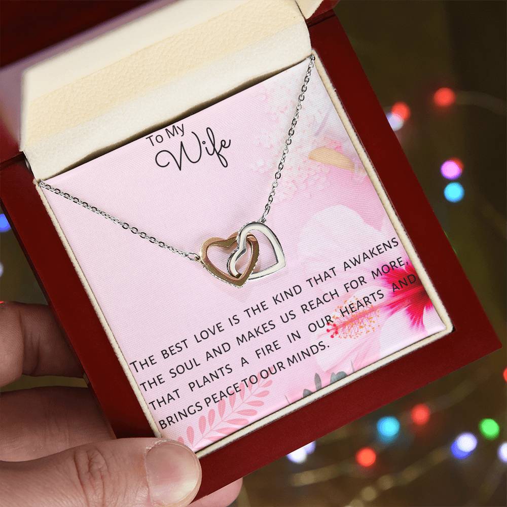 Interlock Hearts Necklace For Loving Wife Interlocking Hearts Necklace