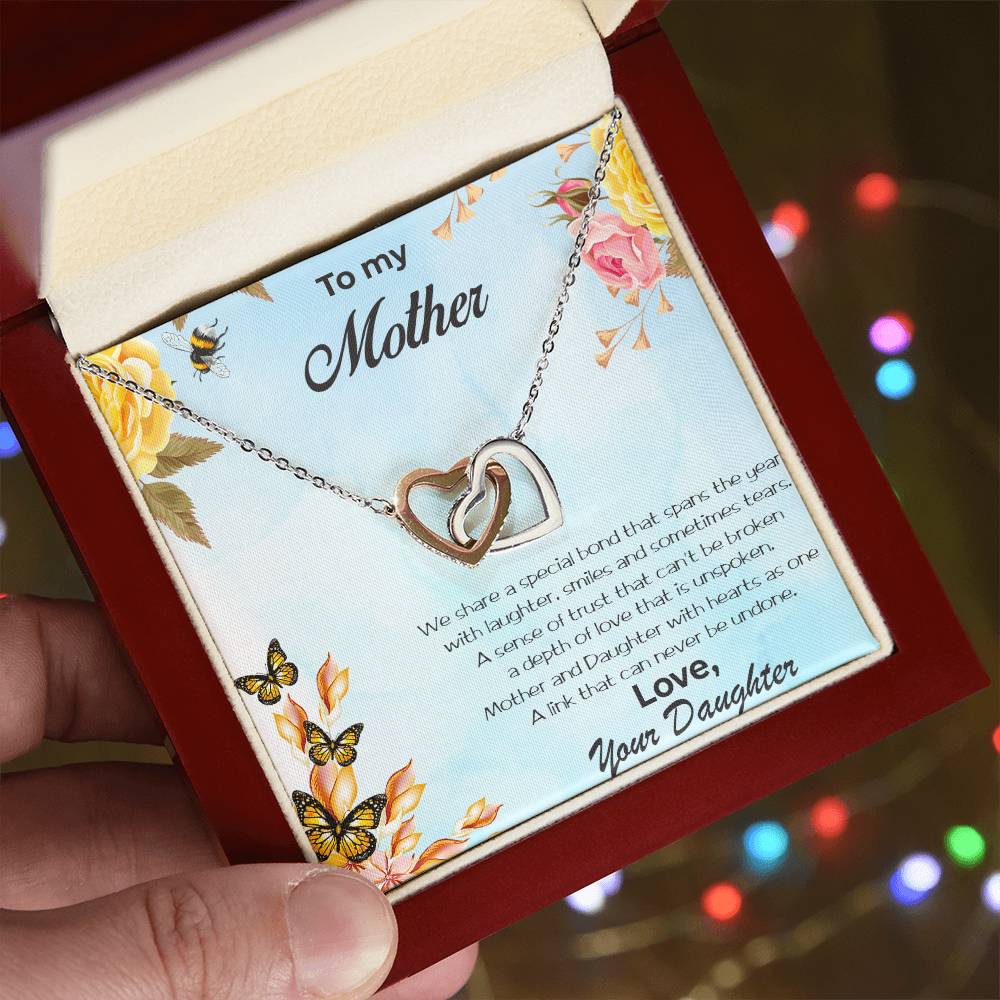 Mother And Daughter Special Bond Necklace Interlocking Hearts Necklace