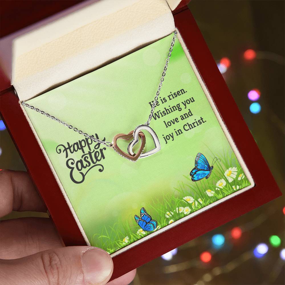 Happy Easter Gifts Interlocking Hearts Necklace